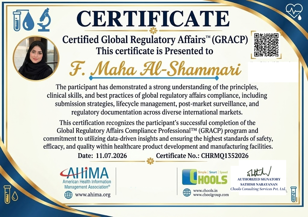 Healthcare and Pharma Program Certificate